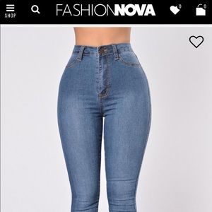 Fashion nova Klum jeans medium blue wash